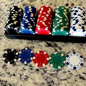 Vintage Poker Chip Set